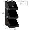 Mind Reader Coffee Tea Utensil and Condiment Station, Countertop Organizer, Coffee Bar, Kitchen, 6″L x 9″W x 16″H, White(Black)