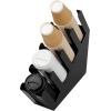 Mind Reader Coffee Tea Utensil and Condiment Station, Countertop Organizer, Coffee Bar, Kitchen, 6″L x 9″W x 16″H, White(Black Acrylic)