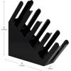 Mind Reader Coffee Tea Utensil and Condiment Station, Countertop Organizer, Coffee Bar, Kitchen, 6″L x 9″W x 16″H, White(Black Acrylic)
