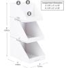 Mind Reader Coffee Tea Utensil and Condiment Station, Countertop Organizer, Coffee Bar, Kitchen, 6″L x 9″W x 16″H, White(White Acrylic)