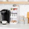 Mind Reader Coffee Tea Utensil and Condiment Station, Countertop Organizer, Coffee Bar, Kitchen, 6″L x 9″W x 16″H, White(White Acrylic)
