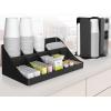 Mind Reader Cup Carousel and Condiment Organizer Set, Countertop Org, Coffee Bar, 7.75″L x 7.75″W x 11.5″H, 2 Pcs., Black