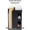 Mind Reader Cup Condiment Carousel, Countertop Organizer, Coffee Bar Accesories, Kitchen, Stirrers, 8″ L x 8″ W x 12″ H, Black