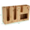 Mind Reader Cup and Condiment Station, Countertop Organizer, Coffee Bar, Rayon from Bamboo, 16.42″ L x 4.17″ W x 9.45″ H, Brown