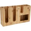 Mind Reader Cup and Condiment Station, Countertop Organizer, Coffee Bar, Rayon from Bamboo, 16.42″ L x 4.17″ W x 9.45″ H, Brown