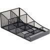 Mind Reader Cup and Condiment Station, Set of 2, Countertop Organizer, Coffee Bar, Kitchen, 7.25″ L x 15.5″ W x 5.25″ H, Black(Black Mesh)