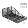 Mind Reader Cup and Condiment Station, Set of 2, Countertop Organizer, Coffee Bar, Kitchen, 7.25″ L x 15.5″ W x 5.25″ H, Black(Black Mesh)