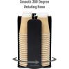 Mind Reader Cup and Lid Carousel, Countertop Org, Coffee Bar, Beverage Cup Holder, Plastic, 7.75″L x 7.75″W x 11.5″H, Black(Black)