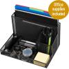 Mind Reader Desktop Organizer with Office Supplies Included, Vertical File, Storage, Metal, 12.5″L x 9″W x 7.25″H, Black