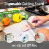 Mind Reader E-Z Board Disposable Plastic Cutting Board, 20 Square Feet, Easy Clean-Up and Convenient Use, Ideal for Camping, Hunting, Boating, and For People With Food Allergies, Clear(1 Pack)