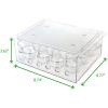 Mind Reader Egg Storage Drawer for Refrigerator, Fridge Organizer, Stackable, Bin, 6.75″L x 8.75″W x 3.5″H, Set of 2, Clear