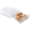 Mind Reader Egg Storage Drawer for Refrigerator, Fridge Organizer, Stackable, Bin, 6.75″L x 8.75″W x 3.5″H, Set of 2, Clear