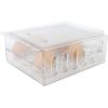 Mind Reader Egg Storage Drawer for Refrigerator, Fridge Organizer, Stackable, Bin, 6.75″L x 8.75″W x 3.5″H, Set of 2, Clear