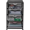 Mind Reader File Storage Drawers, Desktop Organizer, File Storage, Office, Metal Mesh, 10.25″L x 12.375″W x 16″H, Black