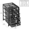 Mind Reader File Storage Drawers, Desktop Organizer, File Storage, Office, Metal Mesh, 10.25″L x 12.375″W x 16″H, Black