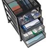 Mind Reader File Storage Drawers, Desktop Organizer, File Storage, Office, Metal Mesh, 10.25″L x 12.375″W x 16″H, Black