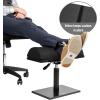 Mind Reader Foot Rest, Under Desk, Ergonomic, Hydraulic Height Adjustable, Ottoman, Office, Foam, 16.75″ L x 7.5″ W x 3.75″ H, Black(Height Adjustable Footrest)