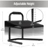 Mind Reader Foot Rest, Under Desk, Ergonomic, Hydraulic Height Adjustable, Ottoman, Office, Foam, 16.75″ L x 7.5″ W x 3.75″ H, Black(Metal Foot Rest)