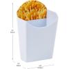 Mind Reader French Fry Serving Set, Hosting Essentials, Outdoor Kitchen, Melamine, 4.75″ L x 3.25″ W x 6.75″ H, 4 pcs, White(French Fry)