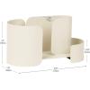 Mind Reader Hanging Accessory Organizer, Adhesive Wall-Mounted Shelf with Hooks for Home, Office, Dorm, or Bathroom, Metal, Tan(Tan)