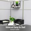Mind Reader Hanging Cubicle Shelf Organizer, Cubicle Shelf for Office Supplies, Plants, and Decor, Easy to Install, Metal, Black