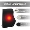 Mind Reader Heated Air-Cloud Lumbar Cushion, Ergonomic Memory Foam Back Support Pillow with Adjustable Heat Settings and Timer, Black