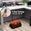 Mind Reader Heated Memory Foam Footrest, Under Desk Ergonomic Support with 4 Heat Settings, Timer & Auto Shut-Off, Adjustable Height, Black