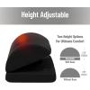 Mind Reader Heated Memory Foam Footrest, Under Desk Ergonomic Support with 4 Heat Settings, Timer & Auto Shut-Off, Adjustable Height, Black