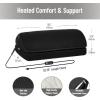 Mind Reader Heated Memory Foam Footrest, Under Desk Ergonomic Support with 4 Heat Settings, Timer & Auto Shut-Off, Adjustable Height, Black