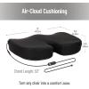 Mind Reader Heated Memory Foam Seat Cushion, Air-Cloud Technology, Coccyx & Hip Pain Relief with 4 Heat Settings, Timer & Auto Shut-Off, Black