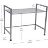 Mind Reader Kitchen Storage, Microwave Stand, Shelf Organizer, Rack Shelf, Metal, 23.75″L x 12.75″W x 18.75″H, Silver