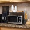 Mind Reader Kitchen Storage, Microwave Stand, Shelf Organizer, Rack Shelf, Metal, 23.75″L x 12.75″W x 18.75″H, Silver