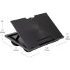 Mind Reader Lap Desk Laptop Stand, Bed Tray, Collapsible, Cushion, Portable, Dorm, Plastic, 14.75″L x 11″W x 7.3″H, Black(Black)