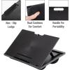 Mind Reader Lap Desk Laptop Stand, Bed Tray, Collapsible, Cushion, Portable, Dorm, Plastic, 14.75″L x 11″W x 7.3″H, Black(Black)