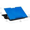 Mind Reader Lap Desk Laptop Stand, Bed Tray, Collapsible, Cushion, Portable, Dorm, Plastic, 14.75″L x 11″W x 7.3″H, Black(Blue)