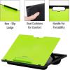 Mind Reader Lap Desk Laptop Stand, Bed Tray, Collapsible, Cushion, Portable, Dorm, Plastic, 14.75″L x 11″W x 7.3″H, Black(Green)