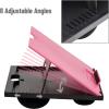 Mind Reader Lap Desk Laptop Stand, Bed Tray, Collapsible, Cushion, Portable, Dorm, Plastic, 14.75″L x 11″W x 7.3″H, Black(Pink)
