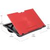 Mind Reader Lap Desk Laptop Stand, Bed Tray, Collapsible, Cushion, Portable, Dorm, Plastic, 14.75″L x 11″W x 7.3″H, Black(Red)