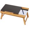 Mind Reader Lap Desk Laptop Stand, Bed Tray, Dorm Room, Folding Legs, Rayon From Bamboo, 19.75″L x 12″W x 8.25″H, Brown(Brown)