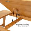 Mind Reader Lap Desk Laptop Stand, Bed Tray, Dorm Room, Folding Legs, Rayon From Bamboo, 19.75″L x 12″W x 8.25″H, Brown(Brown)