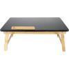 Mind Reader Lap Desk Laptop Stand, Bed Tray, Dorm Room, Folding Legs, Rayon From Bamboo, 21.25″L x 13.19″W x 8.25″H, Black