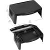 Mind Reader Lap Desk/Laptop Stand, Bed Tray, Folding Legs, Portable, Dorm, Plastic, 18.75″ L x 11.25″ W x 7.25″ H, Black(Black)
