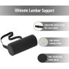 Mind Reader Lumbar Roll Pillow with Air-Cloud Memory Foam, Back, Waist & Hip Support, Breathable Cover & Adjustable Strap, Black