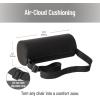 Mind Reader Lumbar Roll Pillow with Air-Cloud Memory Foam, Back, Waist & Hip Support, Breathable Cover & Adjustable Strap, Black