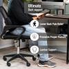 Mind Reader Lumbar Support Pillow with Air-Cloud Technology, Memory Foam Cushion for Back, Waist & Hip Pain Relief, Breathable Cover, Black