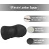 Mind Reader Lumbar Support Pillow with Air-Cloud Technology, Memory Foam Cushion for Back, Waist & Hip Pain Relief, Breathable Cover, Black