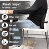 Mind Reader Lumbar Support Pillow with Air-Cloud Technology, Office Chair Back Cushion, Memory Foam, Black