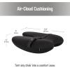 Mind Reader Lumbar Support Pillow with Air-Cloud Technology, Office Chair Back Cushion, Memory Foam, Black