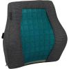 Mind Reader Memory Foam Back Cushion, Lumbar Support, Posture Corrector, Office Chair, Car Seat, 13.5″L x 4″W x 12.25″H, Black(Black/Green)