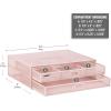 Mind Reader Mesh Monitor Stand with Storage Drawer, Ventilated Laptop Riser and Desktop Organizer, Office, Metal Mesh, Pink